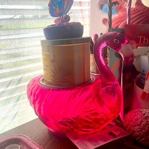 Bath and body works flamingo candle holder